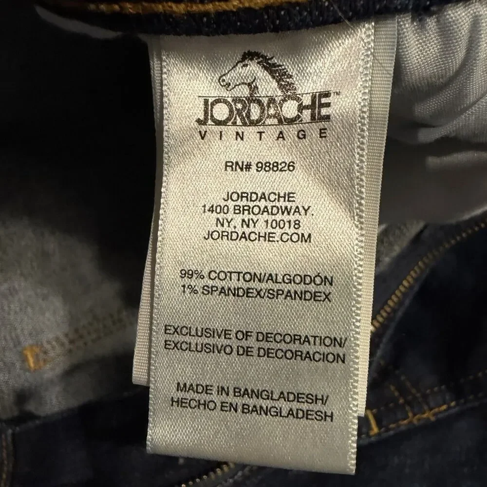 Jordache Vintage Mens Jeans Horse Cowboy 36x32 Distressed‎ Blue Denim Taper